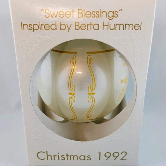 Berta Hummel Christmas Ball 1978 & 1992 Hummel Ornament Schmid Sweet Blessings - Picture 5 of 16
